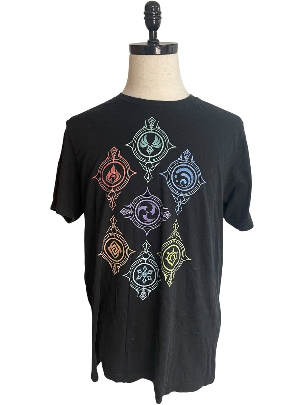 Genshin Impact Elements of World T-Shirt Black